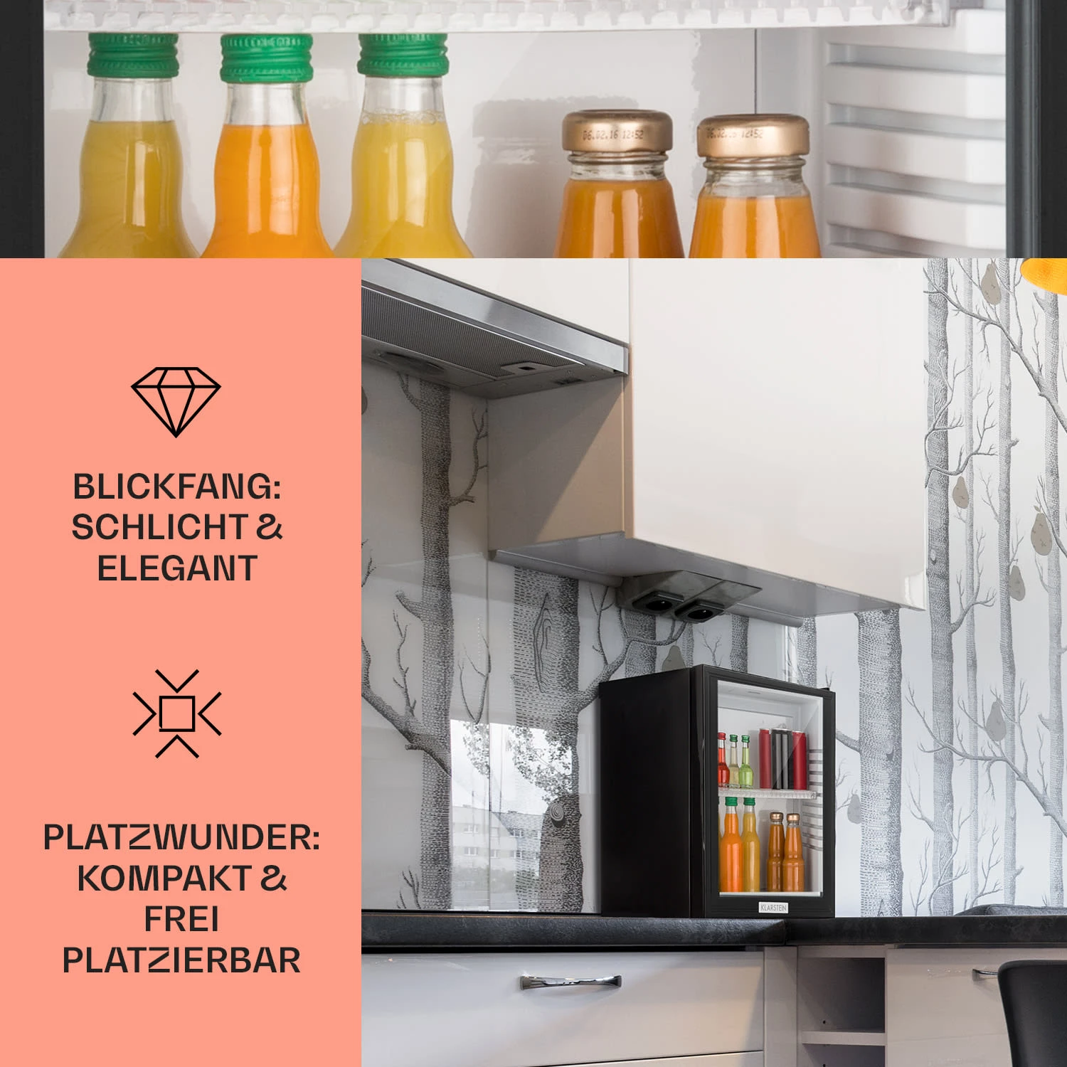 MKS-12 Minibar 24 Liter Klasse E Schwarz Glas 0dB 5 MKS-12 Minibar 24 Liter Klasse E Schwarz Glas 0dB – Bild 3