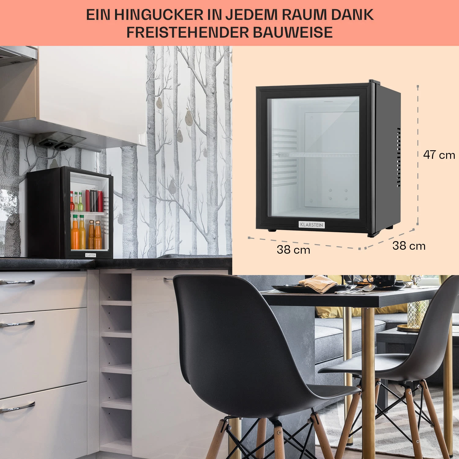 MKS-12 Minibar 24 Liter Klasse E Schwarz Glas 0dB 8 MKS-12 Minibar 24 Liter Klasse E Schwarz Glas 0dB – Bild 6