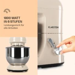 Bella Küchenmaschine 2000 W / 2,7 PS 5 Ltr Edelstahl BPA-frei -Klarstein 10008232 de 0003 logo
