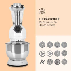 Lucia Küchenmaschine 3-in-1 2000 W / 2,7 PS 5 Ltr Edelstahl BPA-frei 13 Lucia Küchenmaschine 3-in-1 2000 W / 2,7 PS 5 Ltr Edelstahl BPA-frei -Klarstein 10008236 de 0005 logo