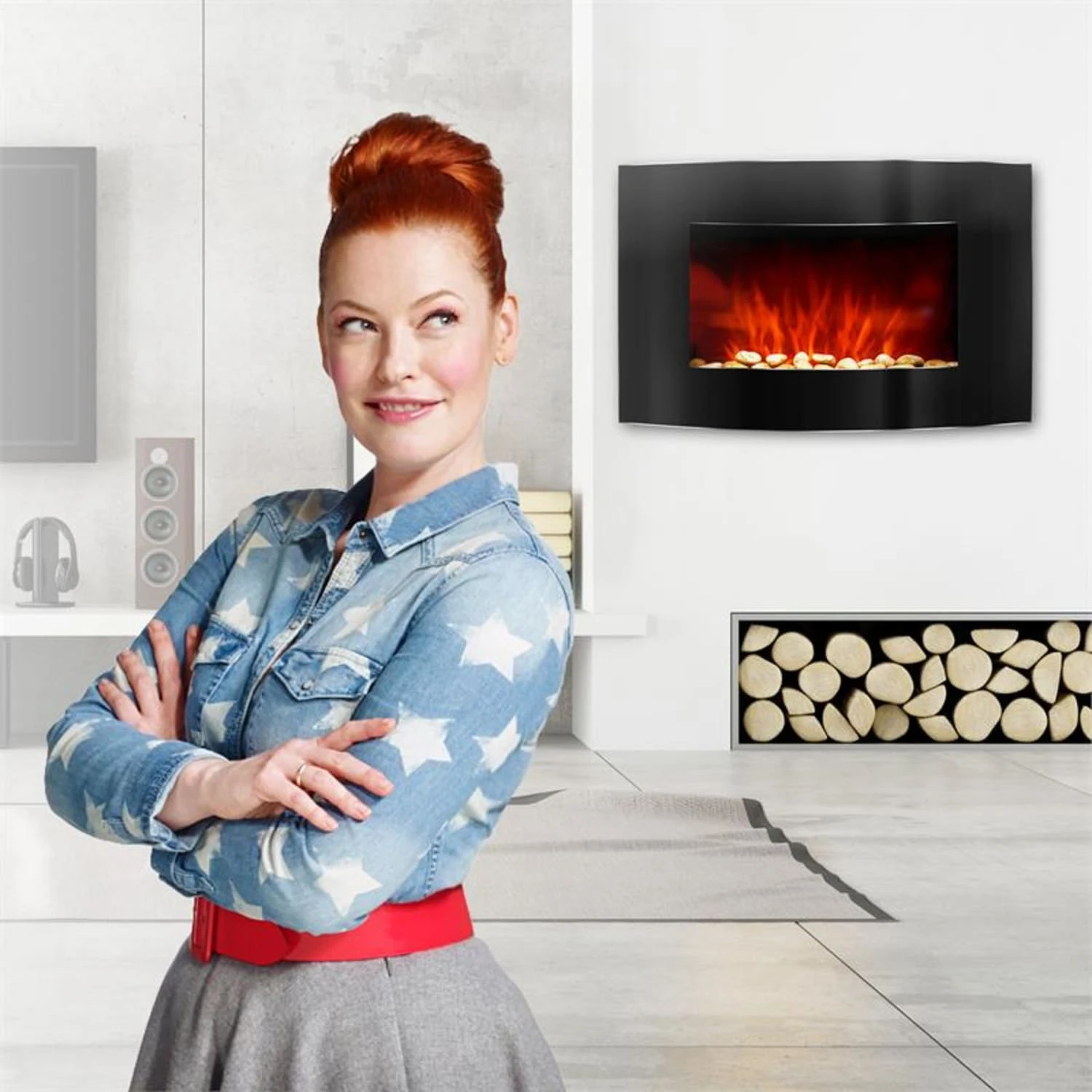 Lausanne Elektrischer Kamin Leistung: 1000 - 2000W LED Fernbedienung 5 Lausanne Elektrischer Kamin Leistung: 1000 - 2000W LED Fernbedienung – Bild 3