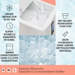 Mr. Silver-Frost Eismaschine 150W Edelstahl Weiß 15kg -Klarstein 10020110 de 0002 usp