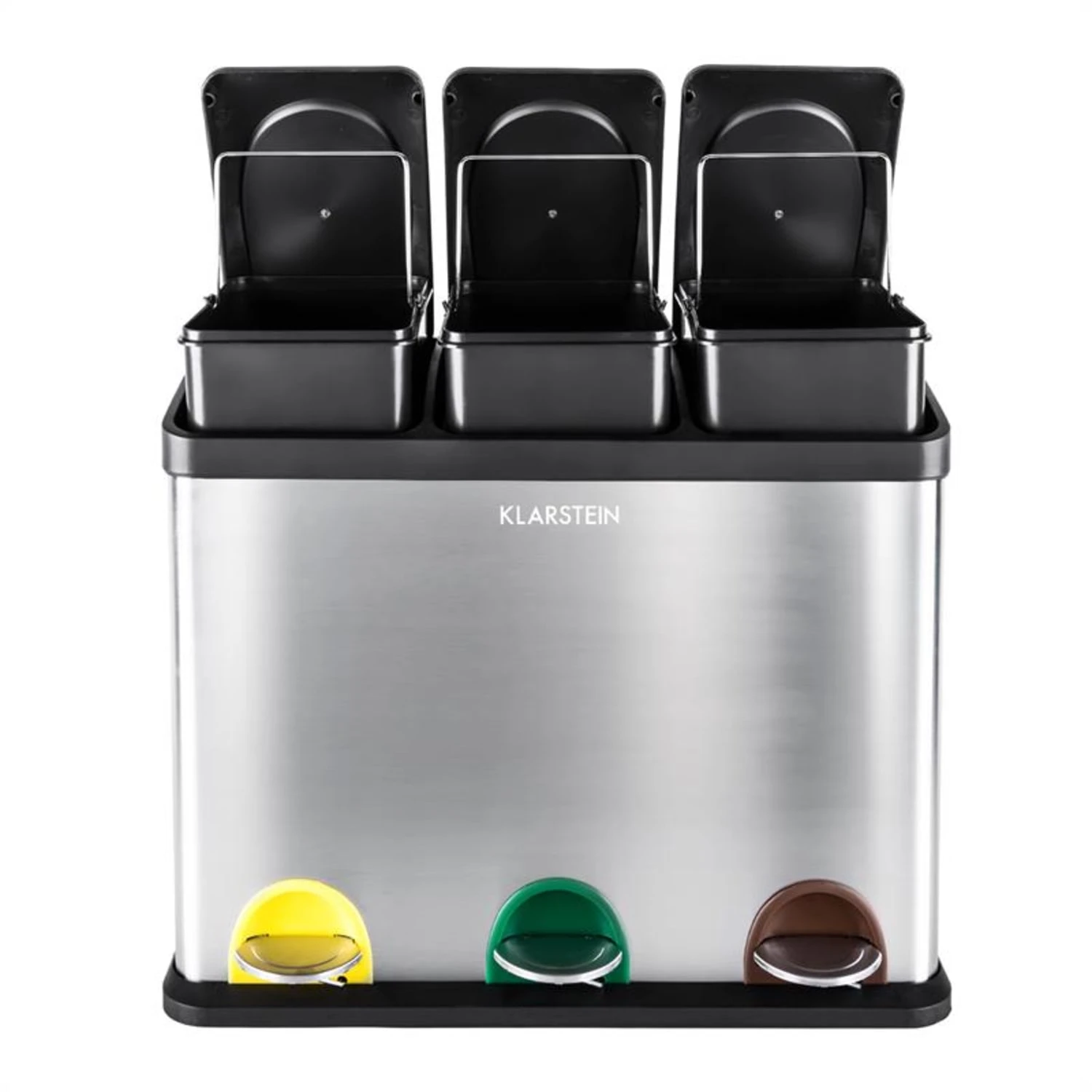 Ökosystem Edelstahl-Tretabfalleimer 45 Liter Recycling 4 Ökosystem Edelstahl-Tretabfalleimer 45 Liter Recycling – Bild 2