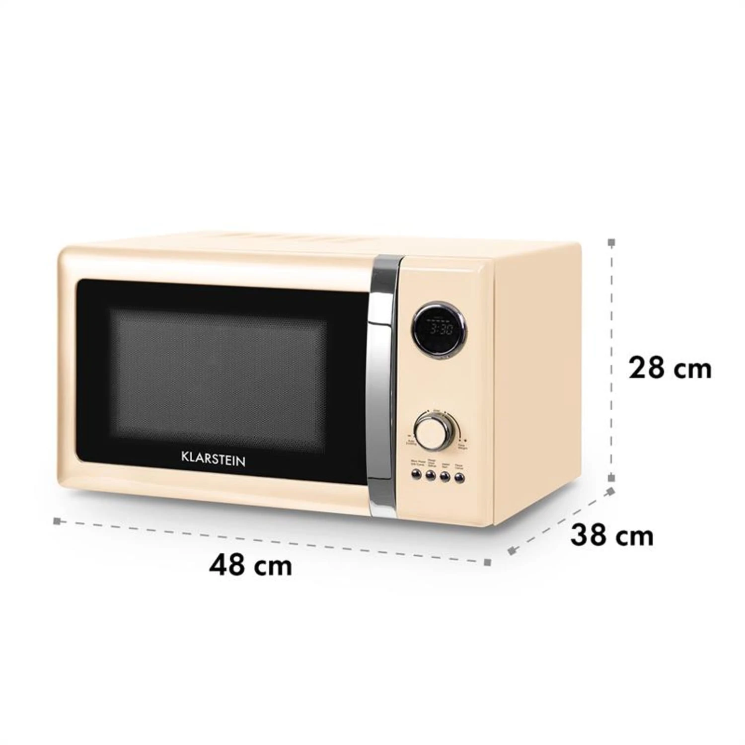 Fine Dinesty 2in1-Mikrowellen-Ofen Retro 23L 1000W 12 Programme Creme 10 Fine Dinesty 2in1-Mikrowellen-Ofen Retro 23L 1000W 12 Programme Creme – Bild 8