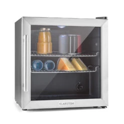 Beersafe L Kühlschrank 47 Liter 2 Böden Panoramaglastür Edelstahl