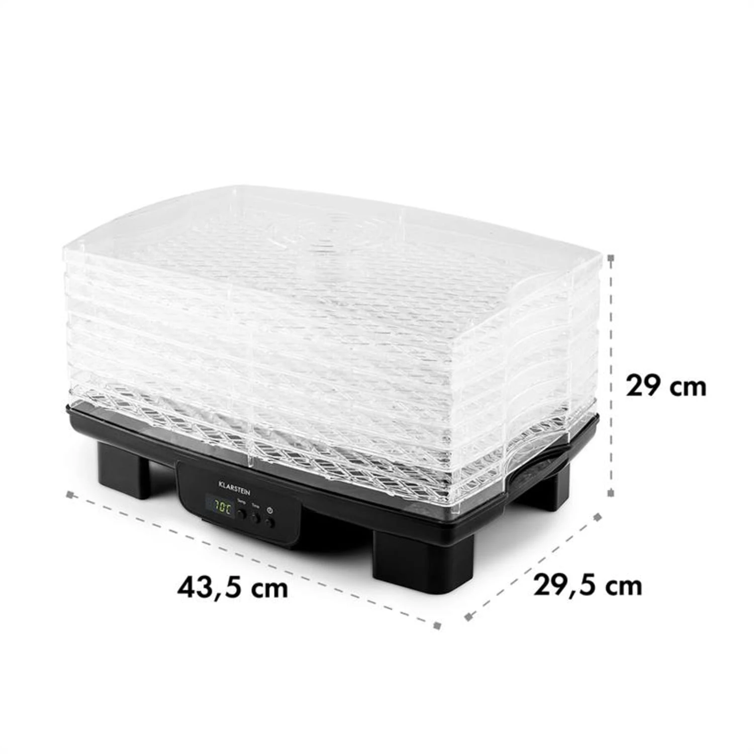 Bananarama Dörrautomat Schwarz 550W Trockner Dehydrator 6 Etagen 10 Bananarama Dörrautomat Schwarz 550W Trockner Dehydrator 6 Etagen – Bild 8