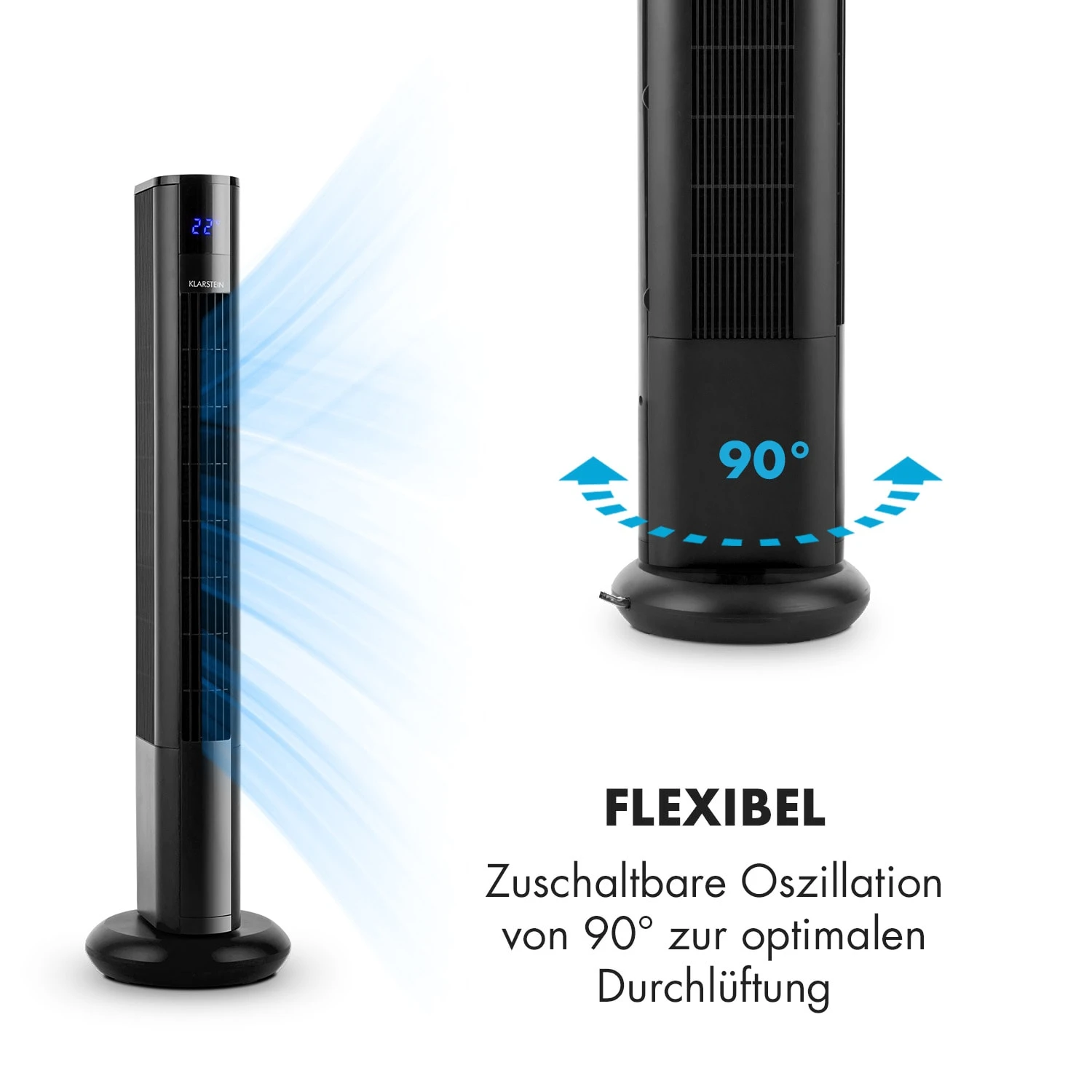 Skyscraper 3G Turmventilator 48W 1.633 M³/h Fernbedienung 8 Skyscraper 3G Turmventilator 48W 1.633 M³/h Fernbedienung – Bild 6
