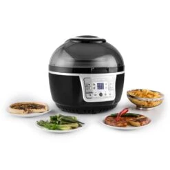 VitAir Turbo Heißluftfritteuse Grau-schwarz 1400W Grillen Backen 9l -Klarstein 10028290 yy 0003 ambient klarstein vitair heissluft frieteuse