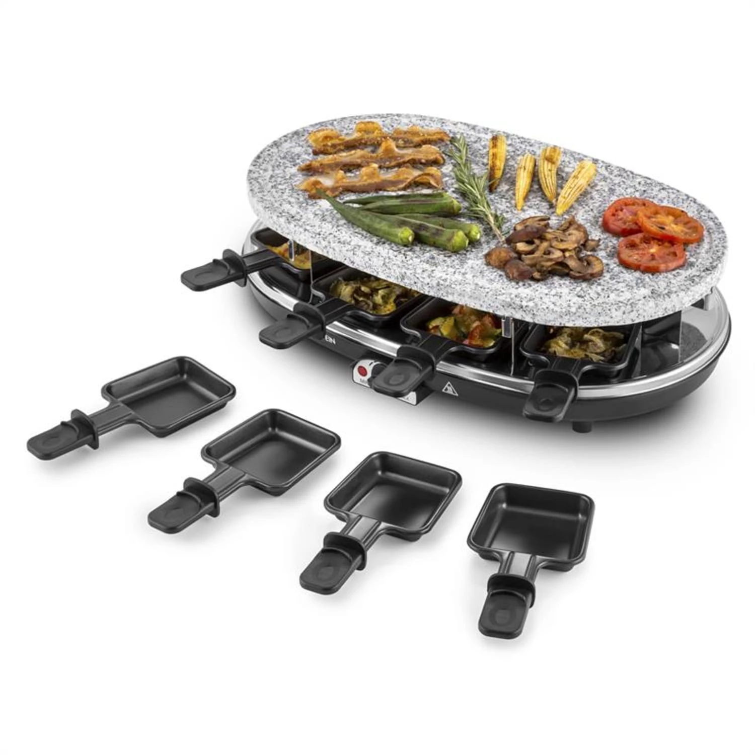 Steaklette Raclettegrill 1500 W Granit-Natursteinplatte 8 Personen 9 Steaklette Raclettegrill 1500 W Granit-Natursteinplatte 8 Personen – Bild 7