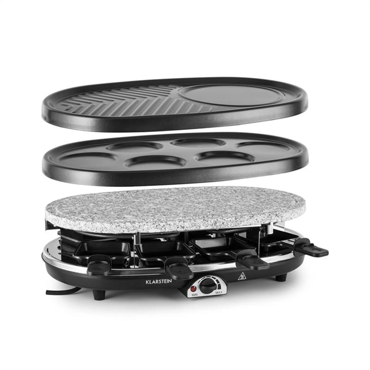 All-U-Can-Grill Raclette 4-in-1 Pancake Crêpes Steinplatte 8 Personen 3 All-U-Can-Grill Raclette 4-in-1 Pancake Crêpes Steinplatte 8 Personen