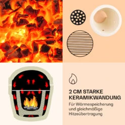 Princesize Kamado-Grill Keramikgrill Edelstahl-Grillrost Smoker BBQ 11 Princesize Kamado-Grill Keramikgrill Edelstahl-Grillrost Smoker BBQ -Klarstein 10029123 de 0004 logo