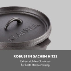Hotrod 45 Dutch Oven BBQ-Topf 4,5 Qt / 4 Liter Gusseisen Schwarz -Klarstein 10029165 de 0004 logo