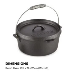 Hotrod 45 Dutch Oven BBQ-Topf 4,5 Qt / 4 Liter Gusseisen Schwarz -Klarstein 10029165 yy 0008 logo