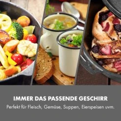 Hotrod 85 Dutch Oven BBQ-Topf 9 Qt / 8,5 Liter Gusseisen Schwarz -Klarstein 10029167 de 0003 logo