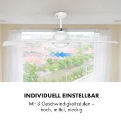 Figo 2-in-1-Deckenventilator Lampe Ø132cm 10.039m³/h Fernbedienung 14 Figo 2-in-1-Deckenventilator Lampe Ø132cm 10.039m³/h Fernbedienung -Klarstein 10029345 de 0005 logo