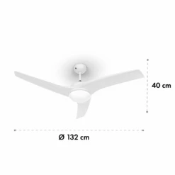 Figo 2-in-1-Deckenventilator Lampe Ø132cm 10.039m³/h Fernbedienung 16 Figo 2-in-1-Deckenventilator Lampe Ø132cm 10.039m³/h Fernbedienung -Klarstein 10029345 yy 0007 logo