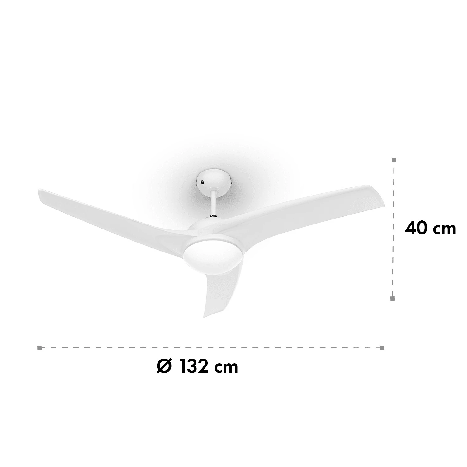 Figo 2-in-1-Deckenventilator Lampe Ø132cm 10.039m³/h Fernbedienung 9 Figo 2-in-1-Deckenventilator Lampe Ø132cm 10.039m³/h Fernbedienung – Bild 7