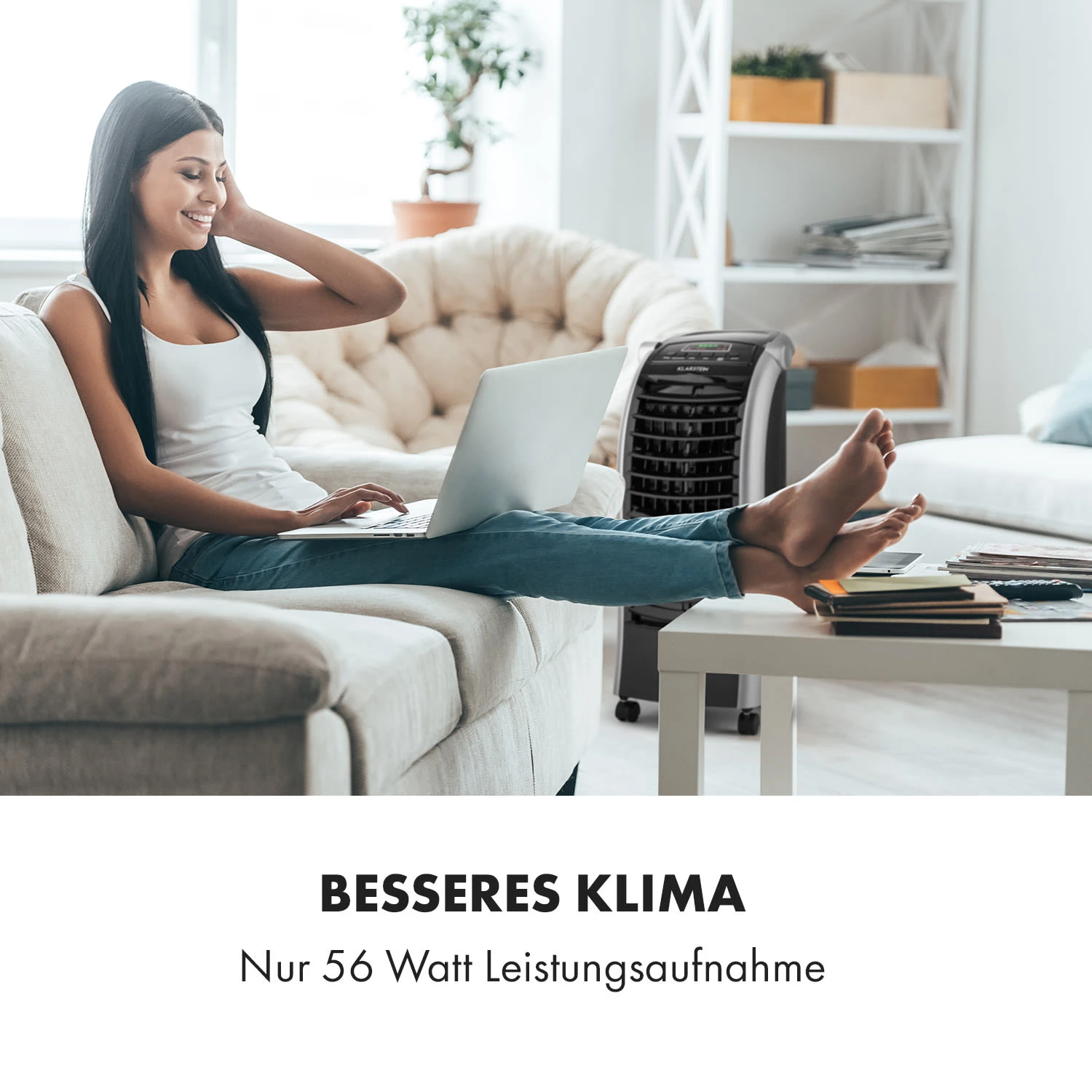 Maxfresh Ventilator Luftkühler 4-in-1-Funktion 6L-Tank 55W Timer 6 Maxfresh Ventilator Luftkühler 4-in-1-Funktion 6L-Tank 55W Timer – Bild 4