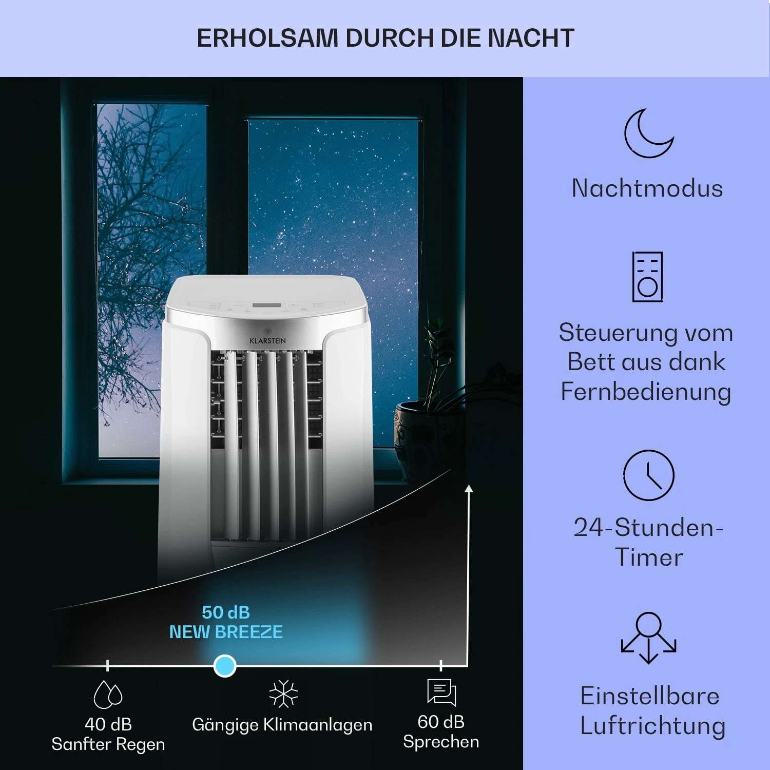 New Breeze 9 Mobile Klimaanlage 4-in-1 9.000 BTU / 2,6 KW Mobil Timer 6 New Breeze 9 Mobile Klimaanlage 4-in-1 9.000 BTU / 2,6 KW Mobil Timer – Bild 4