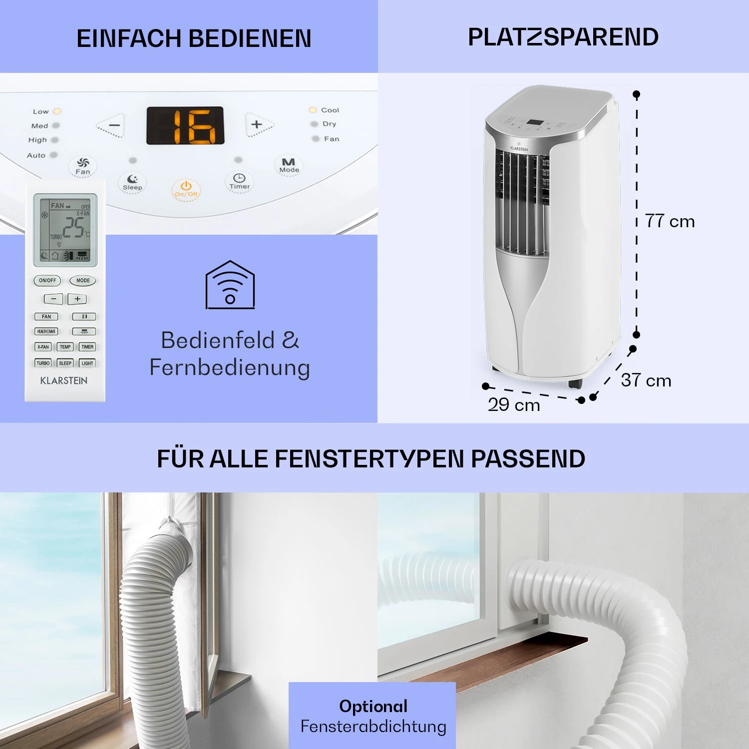 New Breeze 9 Mobile Klimaanlage 4-in-1 9.000 BTU / 2,6 KW Mobil Timer 8 New Breeze 9 Mobile Klimaanlage 4-in-1 9.000 BTU / 2,6 KW Mobil Timer – Bild 6