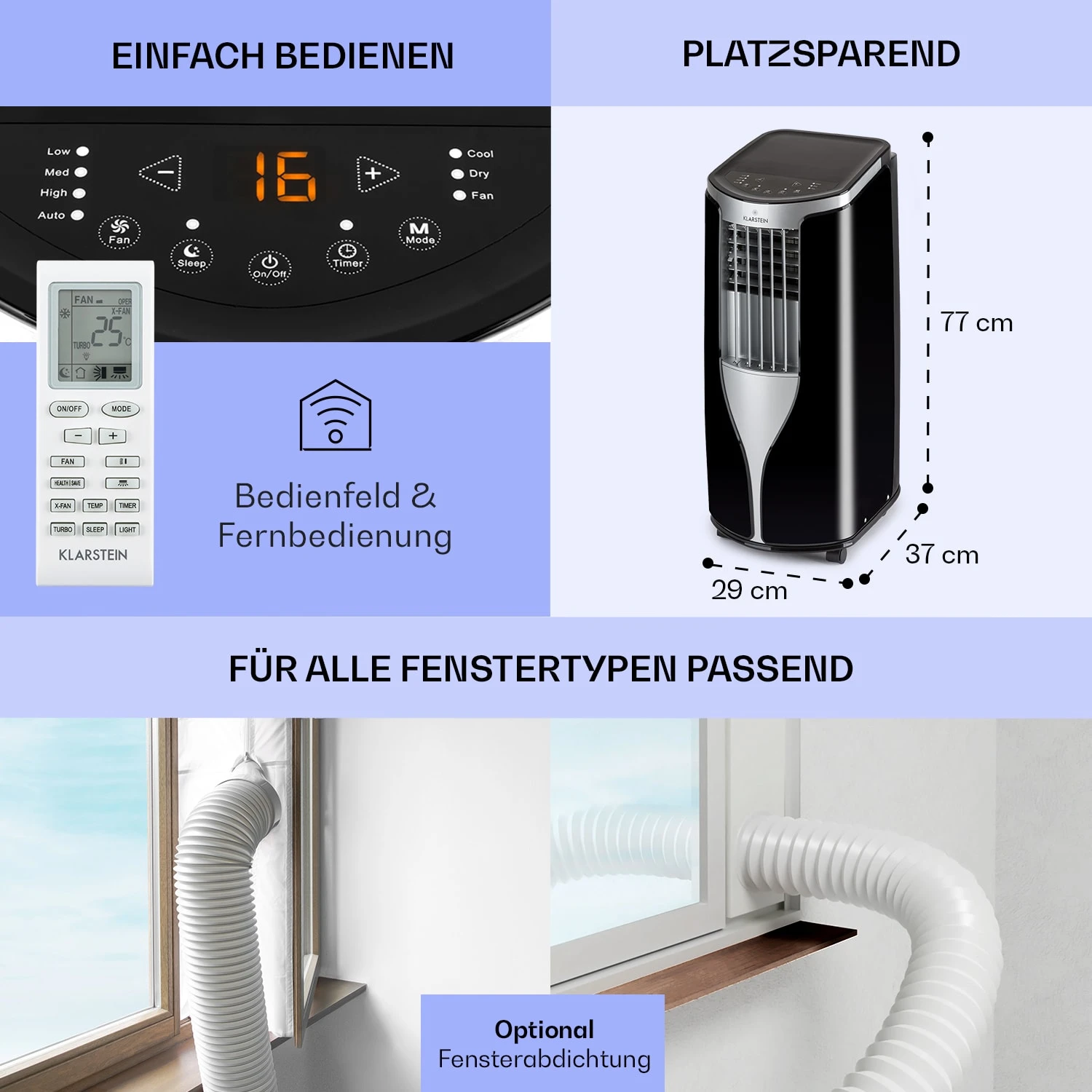 New Breeze 9 Mobile Klimaanlage 9000 BTU / 2,6 KW Timer 8 New Breeze 9 Mobile Klimaanlage 9000 BTU / 2,6 KW Timer – Bild 6