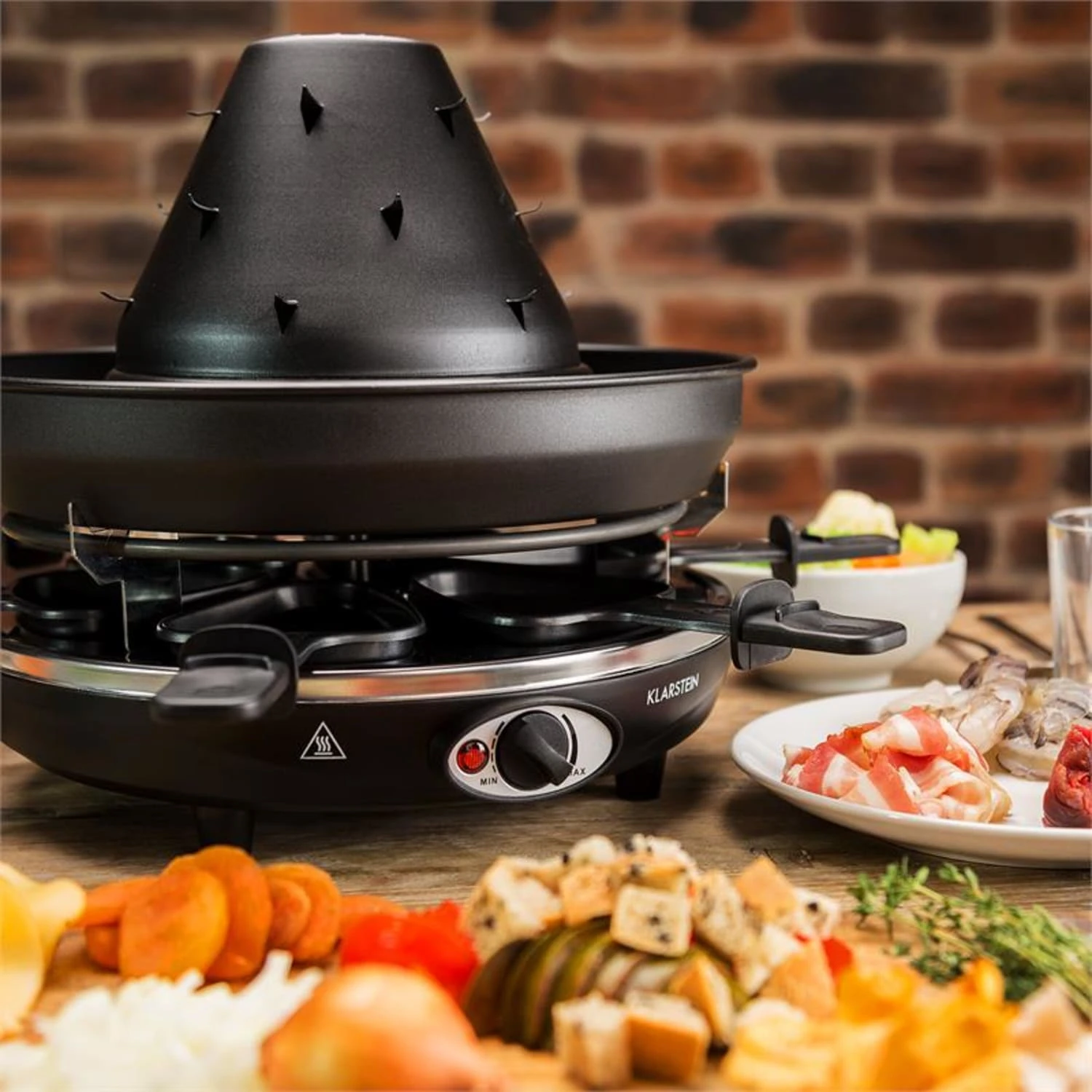 Taste Volcano Tartarengrill Raclettegrill 1500 W 6 Personen Schwarz 5 Taste Volcano Tartarengrill Raclettegrill 1500 W 6 Personen Schwarz – Bild 3