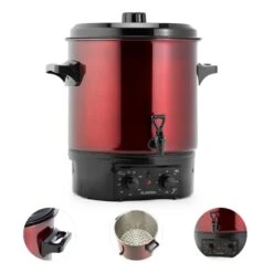 Biggie Einkochautomat Edelstahl 27 Liter 2000W Timer Rot 8 Biggie Einkochautomat Edelstahl 27 Liter 2000W Timer Rot -Klarstein 10030585 yy 0003 detail Klarstein Biggie Einkochautomat 27 Liter rot