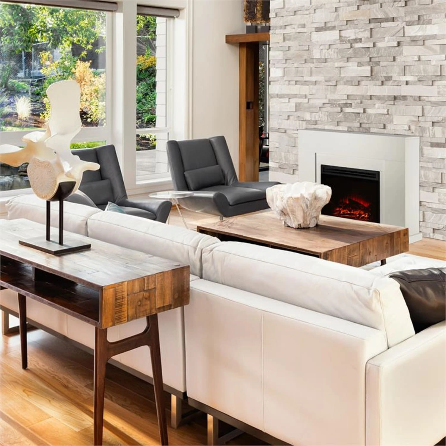 Blanca Elektrischer Kamin LED-Flammensimulation 750/1500 W 5000 BTU 5 Blanca Elektrischer Kamin LED-Flammensimulation 750/1500 W 5000 BTU – Bild 3