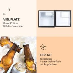 Spitzbergen Aca Kühlschrank 46 Liter 4-Liter-Gefrierfach 1 Boden -Klarstein 10031181 de 0002 logo