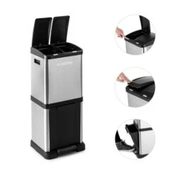 Ökosystem² Mülleimer Mülltrenner 30L (1 X15L, 2x7,5 L) PE Edelstahl 13 Ökosystem² Mülleimer Mülltrenner 30L (1 X15L, 2x7,5 L) PE Edelstahl -Klarstein 10031319 yy 0005 detail Klarstein oekosystem Muelleimer Edelstahlgehaeuse