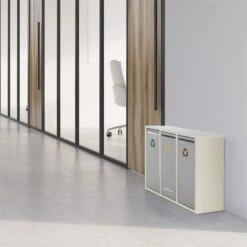 Ordnungshüter 3 Mülleimer Mülltrenner 45L (3 X 15 L) Cremebeige -Klarstein 10031320 yy 0005 ambient Klarstein Ordnungshueter 3 Muelleimer cremebeige