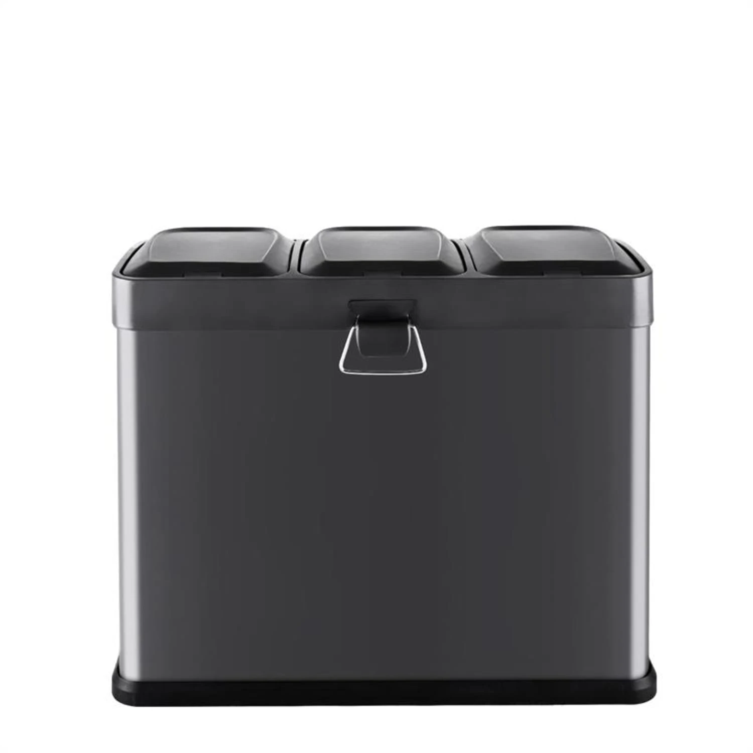 Ökosystem Mülleimer Treteimer Mülltrenner 45L (3x15 L) Schwarz 5 Ökosystem Mülleimer Treteimer Mülltrenner 45L (3x15 L) Schwarz – Bild 3