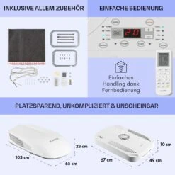 Klimamobil Wohnwagen-Klimaanlage RV-Air-Conditioner Heizung 16-30 °C -Klarstein 10031436 de 0006 usp