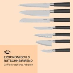 Kitano 8tlg. Messer-Set Mit Block 7 Messer Stahl Edler Holzblock 14 Kitano 8tlg. Messer-Set Mit Block 7 Messer Stahl Edler Holzblock -Klarstein 10031653 de 0006 logo