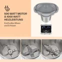 GrandPrix Küchenmaschine 500W / 1000W 2,5l Edelstahl-Rührschüssel 11 GrandPrix Küchenmaschine 500W / 1000W 2,5l Edelstahl-Rührschüssel -Klarstein 10032089 de 0003 logo