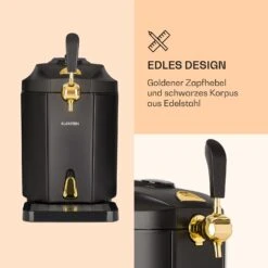 Skal Bierzapfanlage Bierkühler 5l Fässer CO2 Edelstahl Schwarz -Klarstein 10032176 de 0003 logo