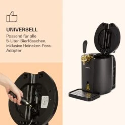 Skal Bierzapfanlage Bierkühler 5l Fässer CO2 Edelstahl Schwarz -Klarstein 10032176 de 0004 logo