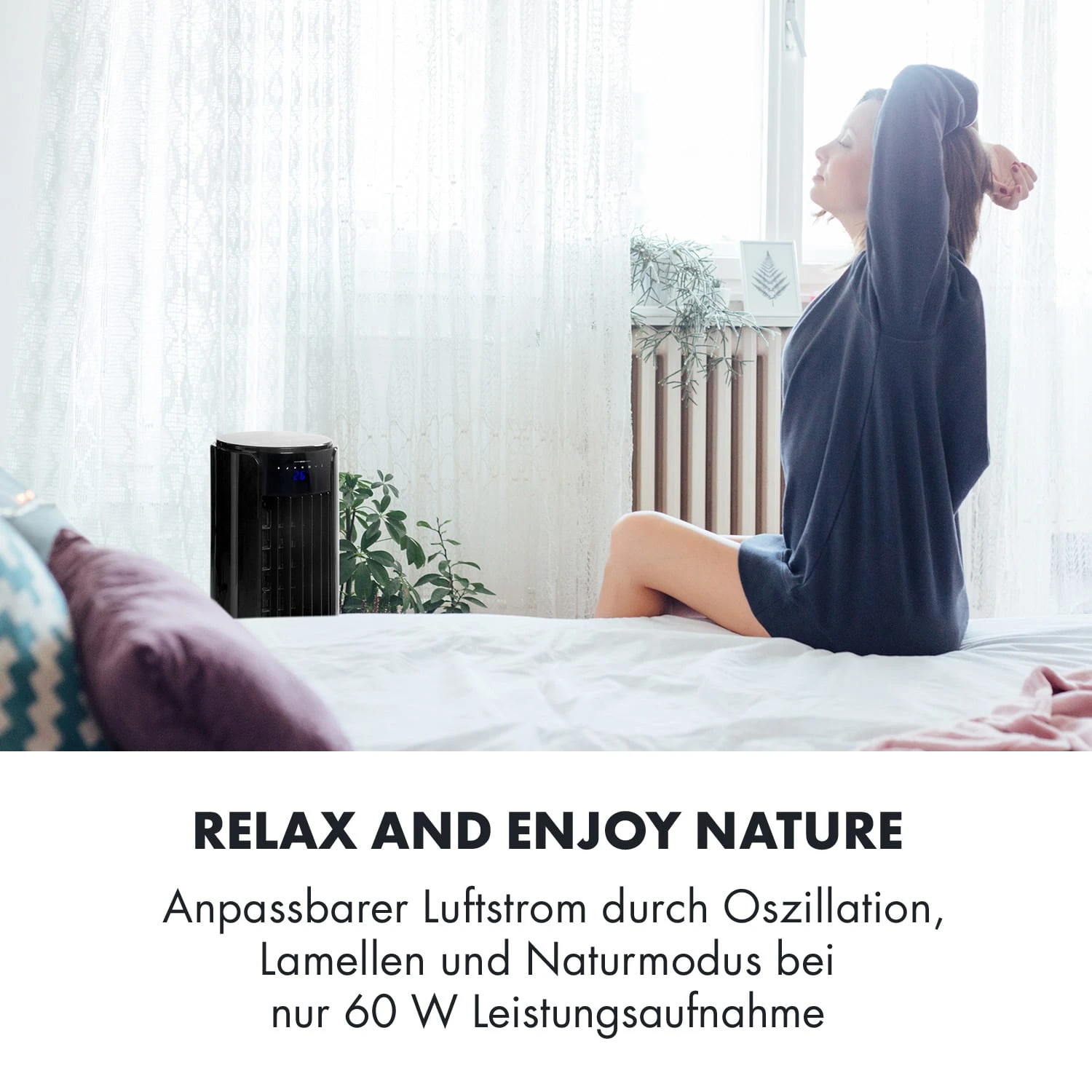 Skyscraper Horizon Luftkühler Ventilator 60W 486m³/h 3,5L Tank 8 Skyscraper Horizon Luftkühler Ventilator 60W 486m³/h 3,5L Tank – Bild 6