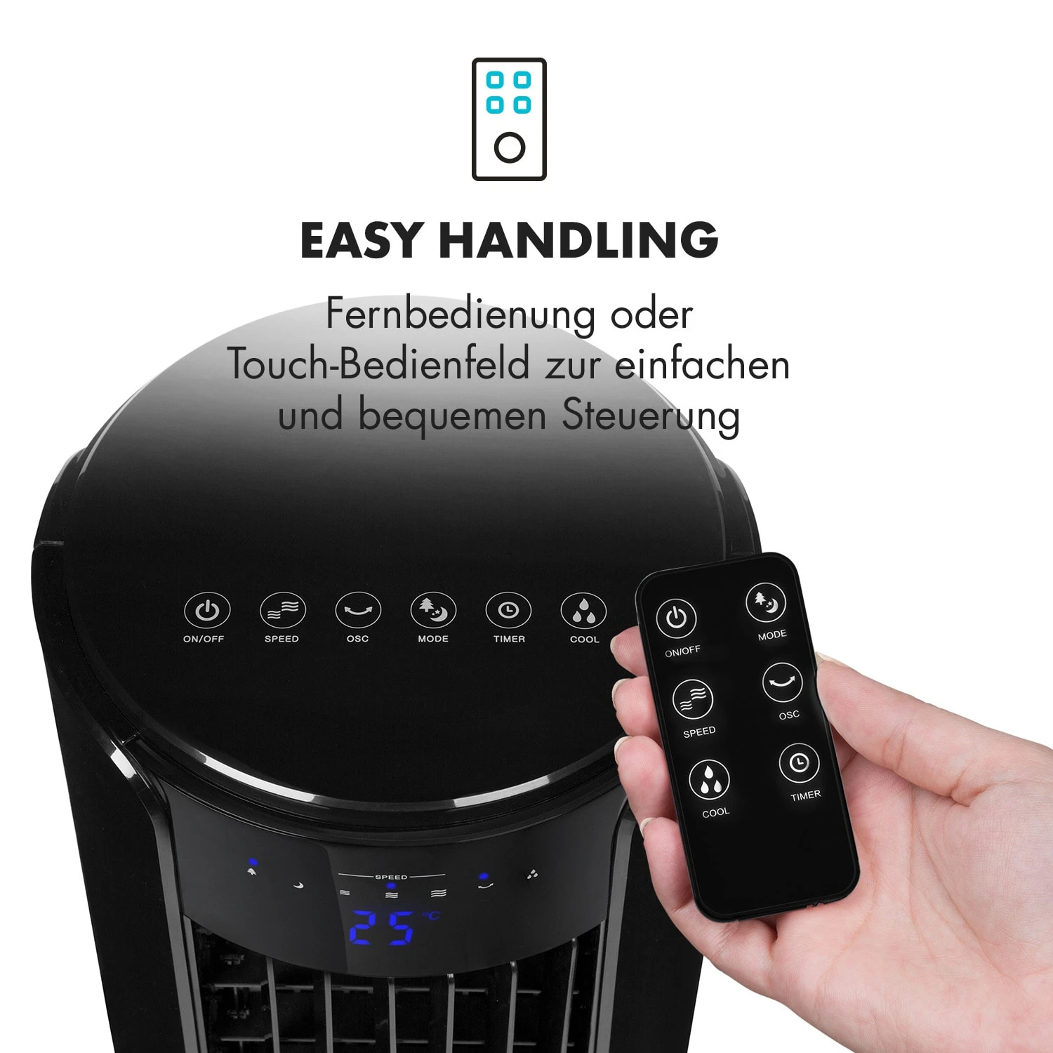 Skyscraper Horizon Luftkühler Ventilator 60W 486m³/h 3,5L Tank 11 Skyscraper Horizon Luftkühler Ventilator 60W 486m³/h 3,5L Tank – Bild 9