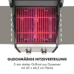 Lucifer 2.0-T Gasgrill 2 X 3,5 KW Brenner 45x44cm Grill Edelstahl 16 Lucifer 2.0-T Gasgrill 2 X 3,5 KW Brenner 45x44cm Grill Edelstahl -Klarstein 10032455 de 0006 logo
