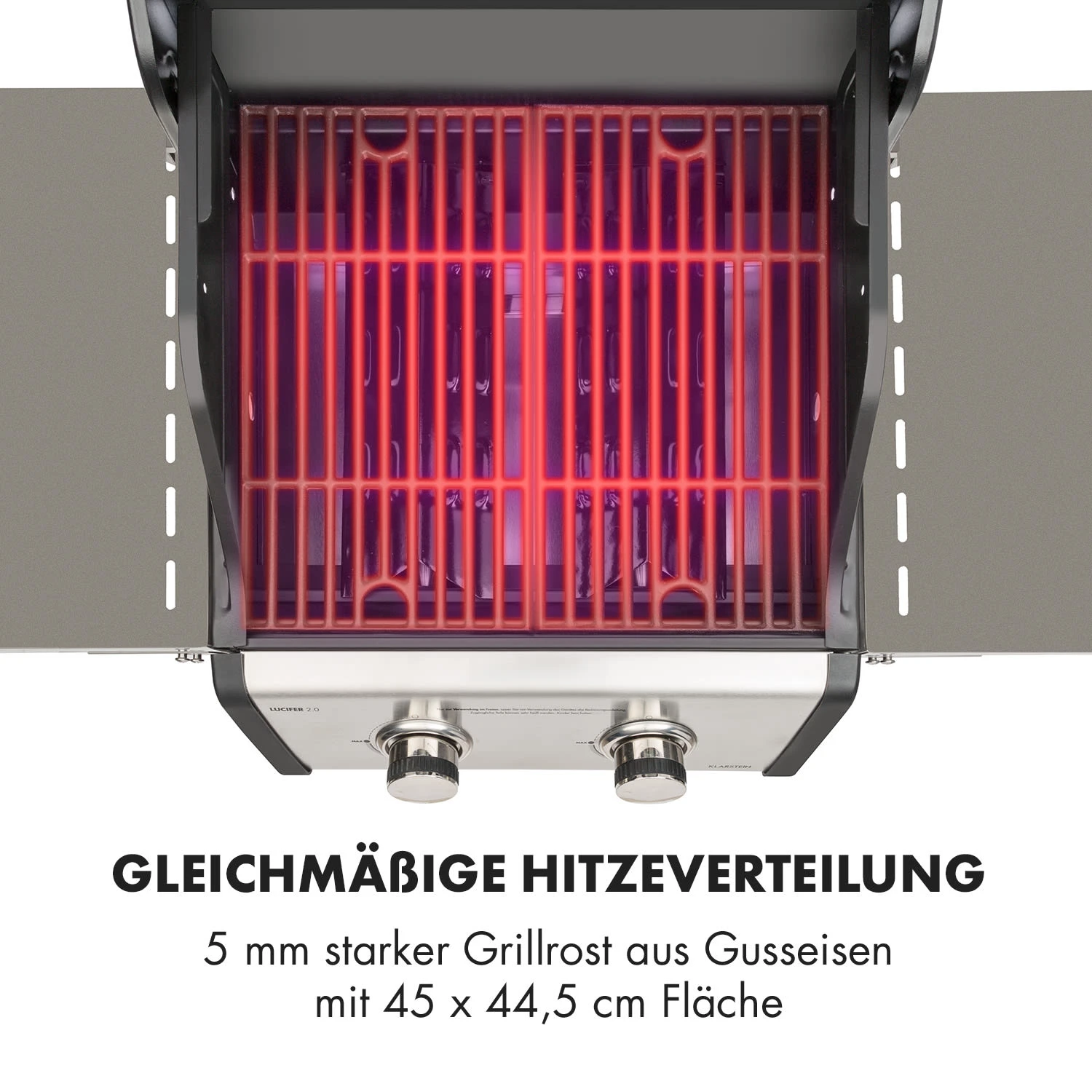 Lucifer 2.0-T Gasgrill 2 X 3,5 KW Brenner 45x44cm Grill Edelstahl 7 Lucifer 2.0-T Gasgrill 2 X 3,5 KW Brenner 45x44cm Grill Edelstahl – Bild 5