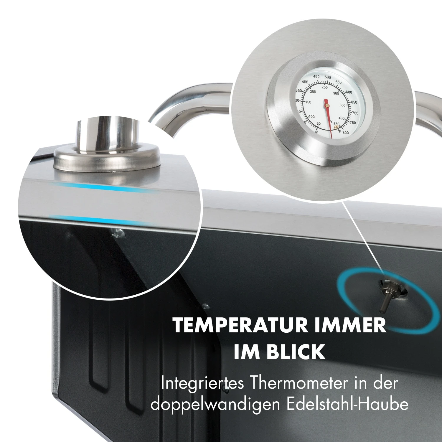 Lucifer 2.0-T Gasgrill 2 X 3,5 KW Brenner 45x44cm Grill Edelstahl 8 Lucifer 2.0-T Gasgrill 2 X 3,5 KW Brenner 45x44cm Grill Edelstahl – Bild 6