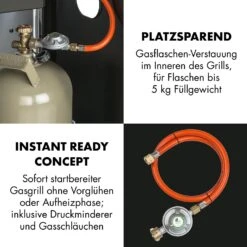 Lucifer 2.0-T Gasgrill 2 X 3,5 KW Brenner 45x44cm Grill Edelstahl 18 Lucifer 2.0-T Gasgrill 2 X 3,5 KW Brenner 45x44cm Grill Edelstahl -Klarstein 10032455 de 0008 logo