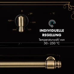 Victoria Einbaubackofen Retro-Design 9 Funktionen 50-250°C Schwarz 16 Victoria Einbaubackofen Retro-Design 9 Funktionen 50-250°C Schwarz -Klarstein 10032460 de 0005 logo