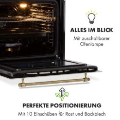 Victoria Einbaubackofen Retro-Design 9 Funktionen 50-250°C Elfenbein 18 Victoria Einbaubackofen Retro-Design 9 Funktionen 50-250°C Elfenbein -Klarstein 10032485 de 0007 logo