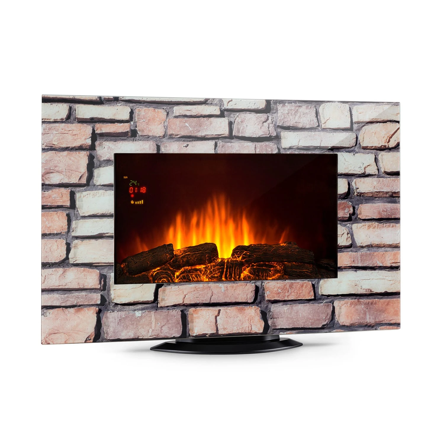 Colmar Elektrischer Kamin Glas 2000W 7 LED-Farben Fernbedienung 3 Colmar Elektrischer Kamin Glas 2000W 7 LED-Farben Fernbedienung