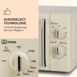 Caroline Mikrowellen-Grill 20 Ltr 700 W / 1000 W Ø 25,5cm Retro -Klarstein 10032641 de 0004 logo