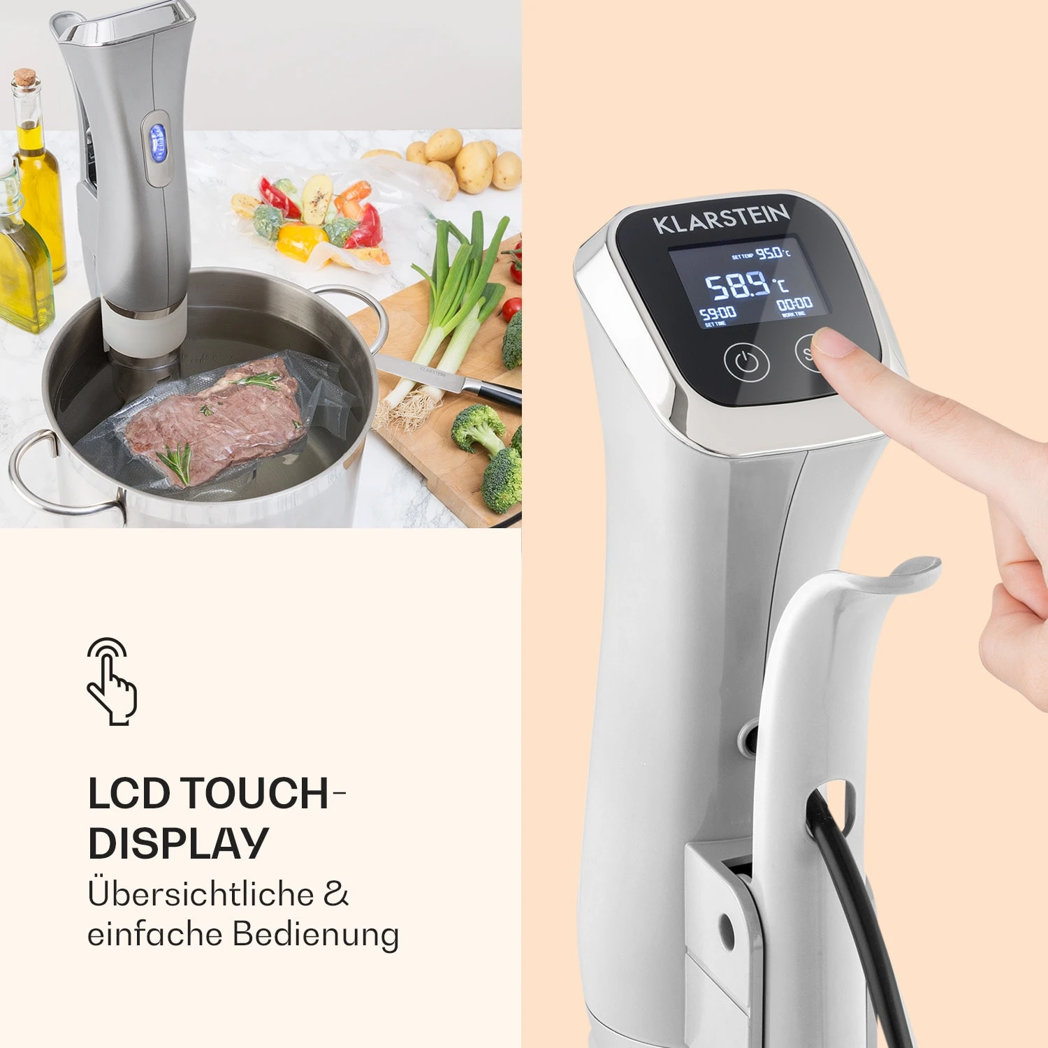 Quickstick Sous Vide Garer Thermostat: 50-95 °C Für 20 L Edelstahl 6 Quickstick Sous Vide Garer Thermostat: 50-95 °C Für 20 L Edelstahl – Bild 4