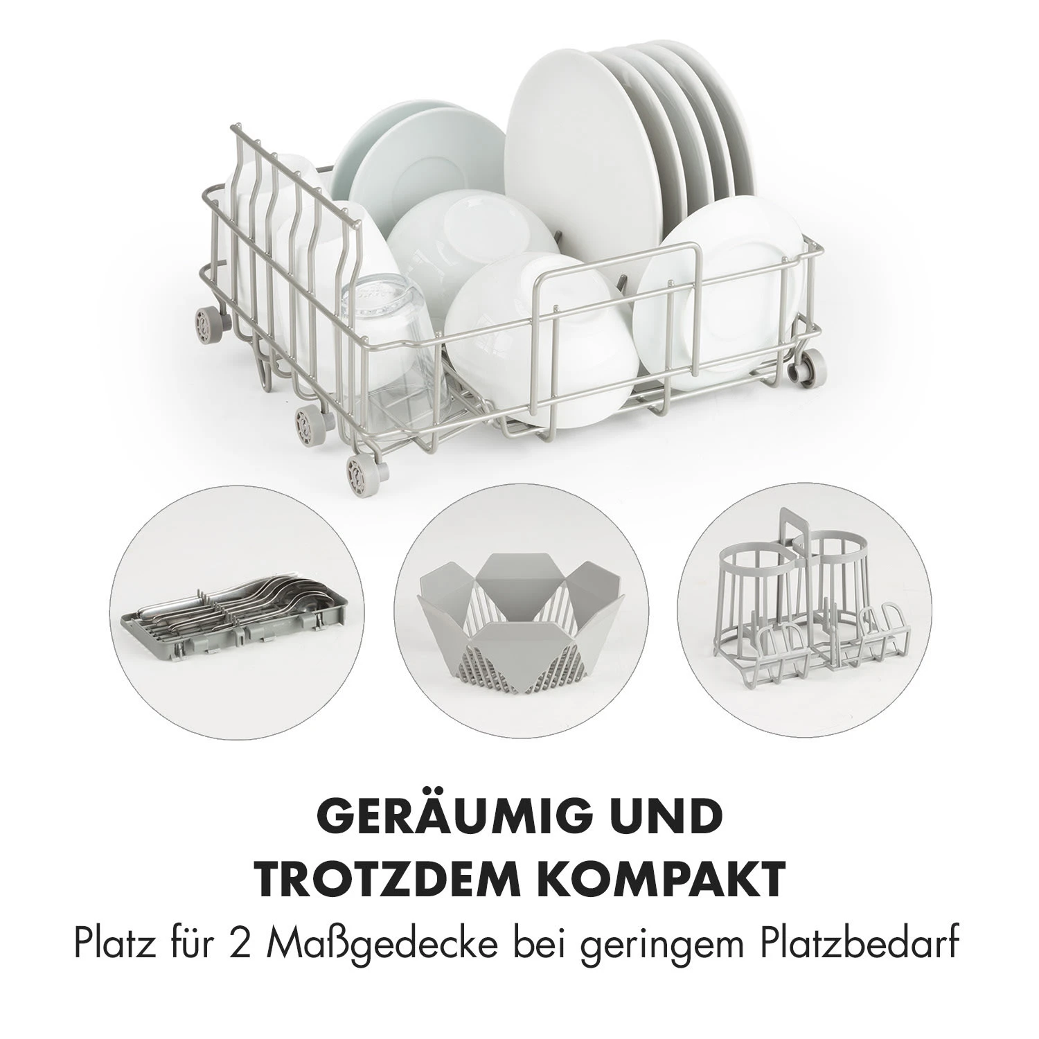 Amazonia Mini Geschirrspülmaschine 6 Programme LED-Display 5 Amazonia Mini Geschirrspülmaschine 6 Programme LED-Display – Bild 3