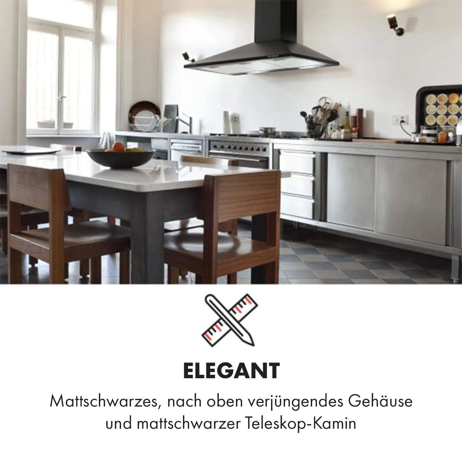 Zugspitze 90 Dunstabzugshaube Wandanbau 65W 330m³/h LED 6 Zugspitze 90 Dunstabzugshaube Wandanbau 65W 330m³/h LED – Bild 4